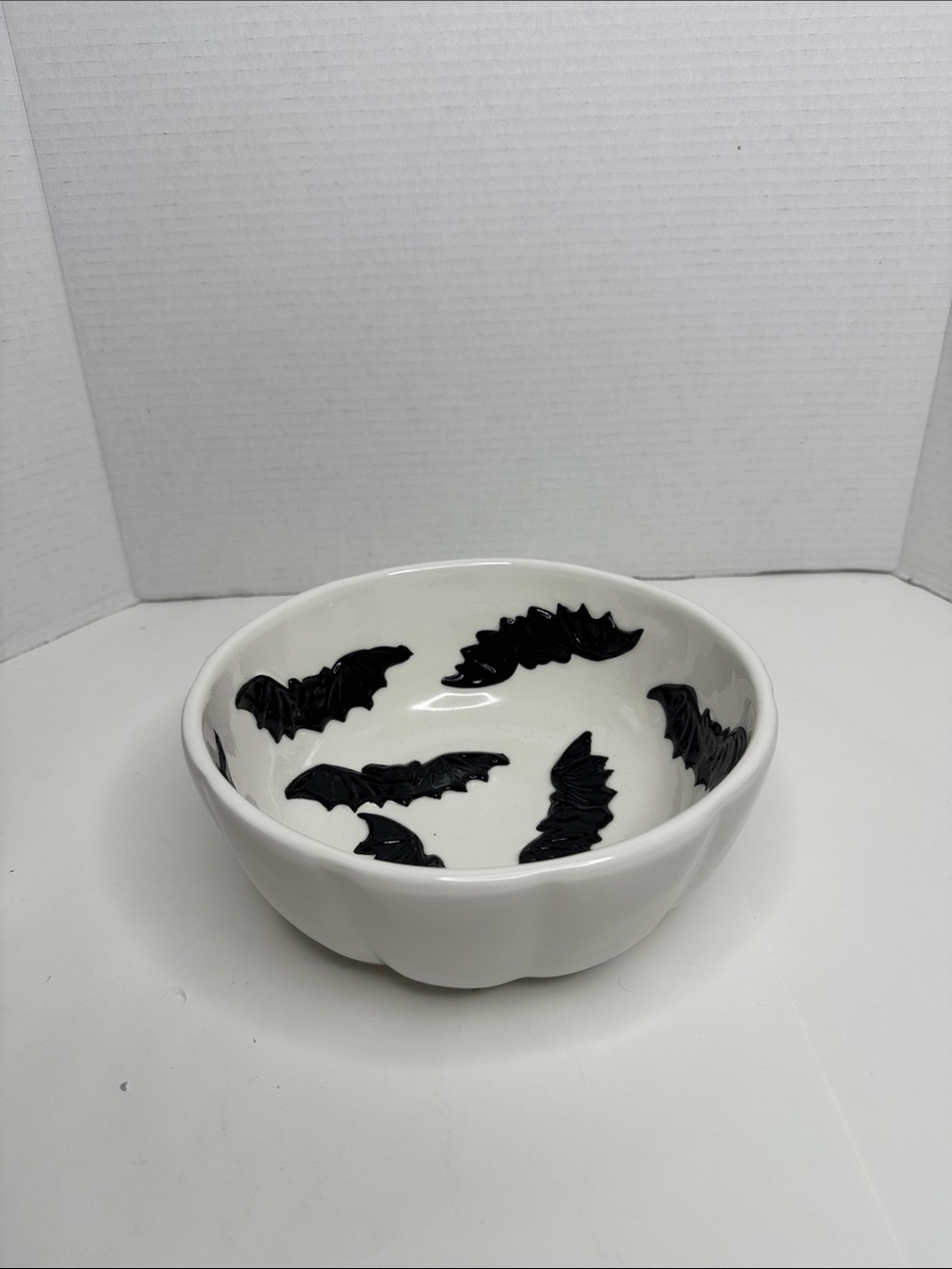 NWT Halloween Bat Candy Ceramic Bowl New